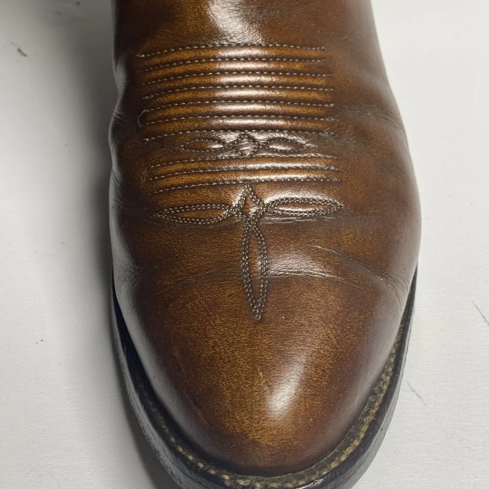 Tony Lama Vintage Women's Size 6.5D Brown Cognac Western Boot Cowgirl